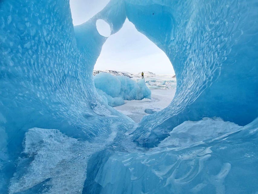 2-Day South Coast, Blue Ice Cave, Glacier Lagoon Tour - The blue ice cave in Vatnajökull