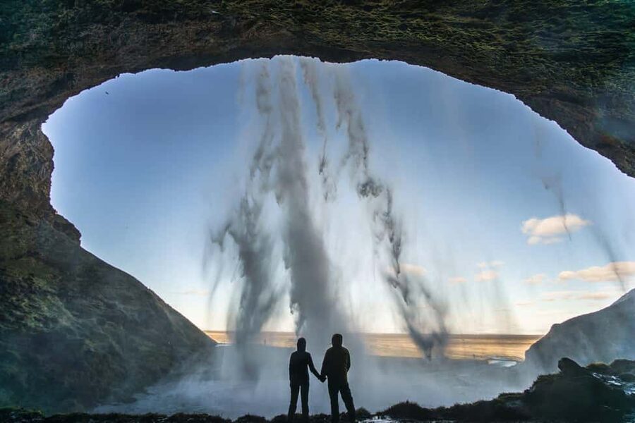 2-Day South Coast, Blue Ice Cave, Glacier Lagoon Tour - Diamond Beach and black sand