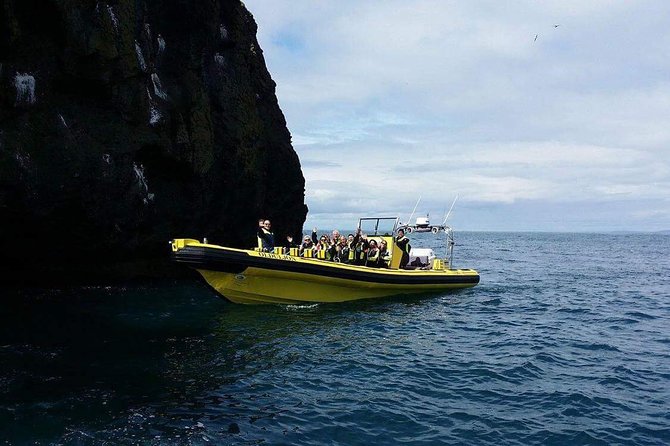 2 hour Round Trip in Vestmannaeyjar on a RIB Boat - Entering the sea caves and finding Elephant Rock