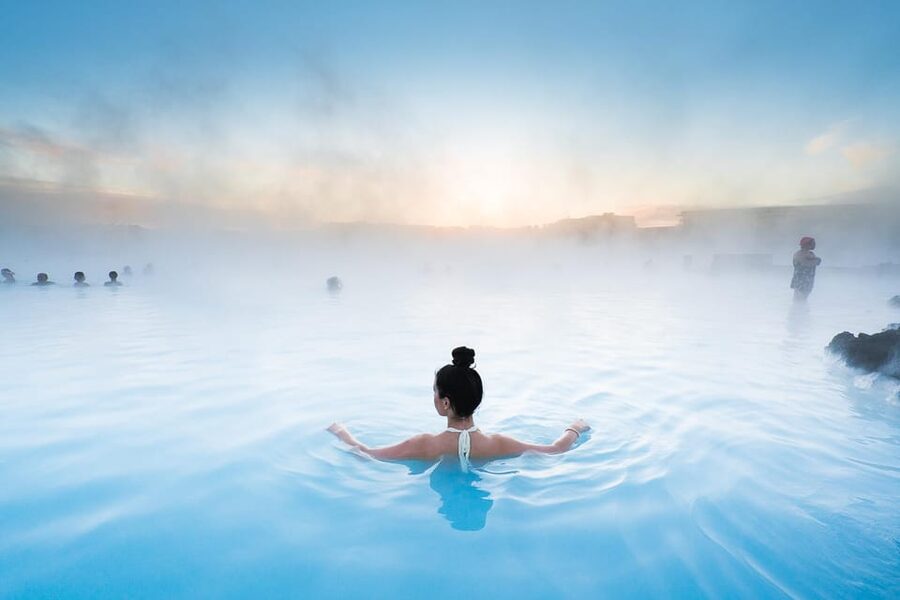 Blue Lagoon: Admission Package with Drink, Towel, and Mask - Walking through the lava corridor to the entrance