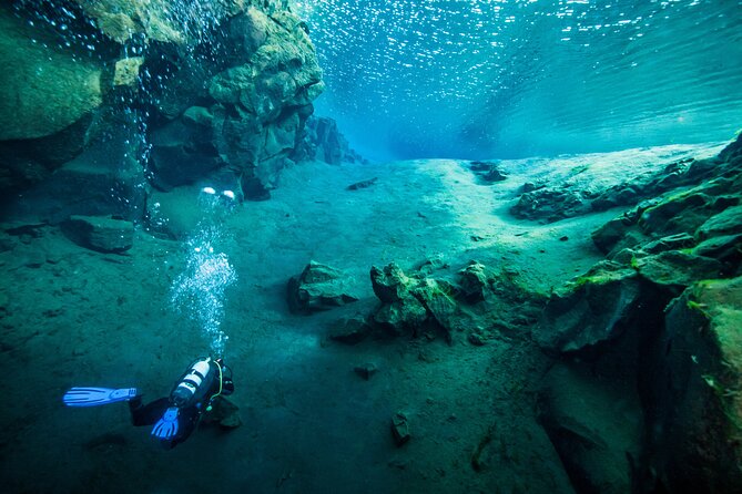 Dive the Divide: Silfra Fissure Scuba Tour | Meet at Thingvellir - The 400-meter walk with full equipment