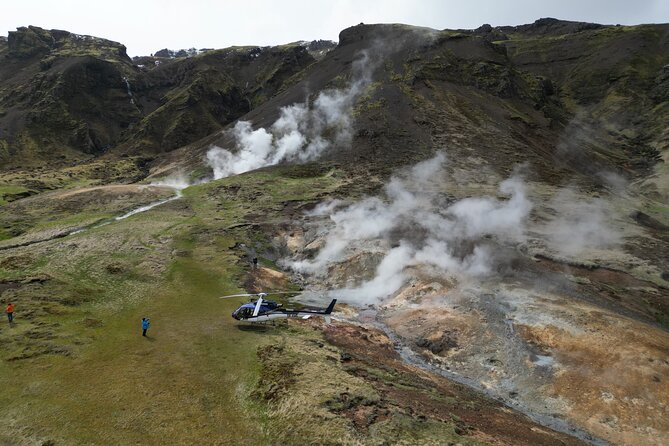 Fire and Ice Helicopter Tour: Glacier and Hengill Geothermal Area - Hengill’s hot ground and boiling mud