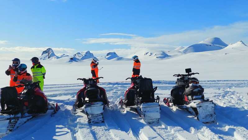 From Geysir: Snowmobile Adventure on Langjökull Glacier - Learning to control the snowmobile