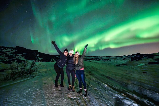 From Reykjavík: Evening Lava Tunnel Tour and Northern Lights Tour - Entering Raufarhólshellir with a helmet and torch
