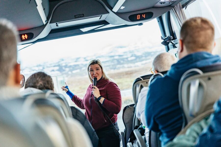 From Reykjavik: Golden Circle and Glacier Snowmobile Tour - Starting from Reykjavík and settling into the bus