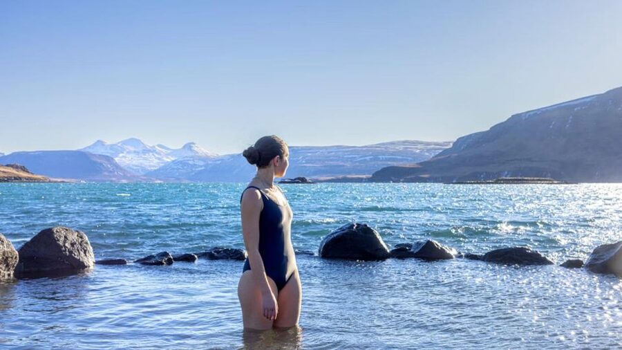 From Reykjavík: Golden Circle Route & Hvammsvik Hot Spring - Kerid Crater’s red slopes and blue lake