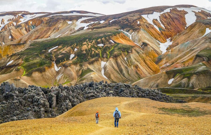 From Reykjavík: Landmannalaugar Day Hike - Laugahraun: the first walk through black lava