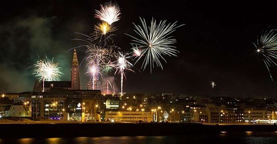 From Reykjavik: New Years Fireworks by Boat - A New Year view that begins offshore