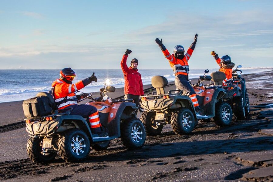 From Reykjavik: South Coast, Plane Wreck, & Beach ATV Tour - Walking behind Seljalandsfoss