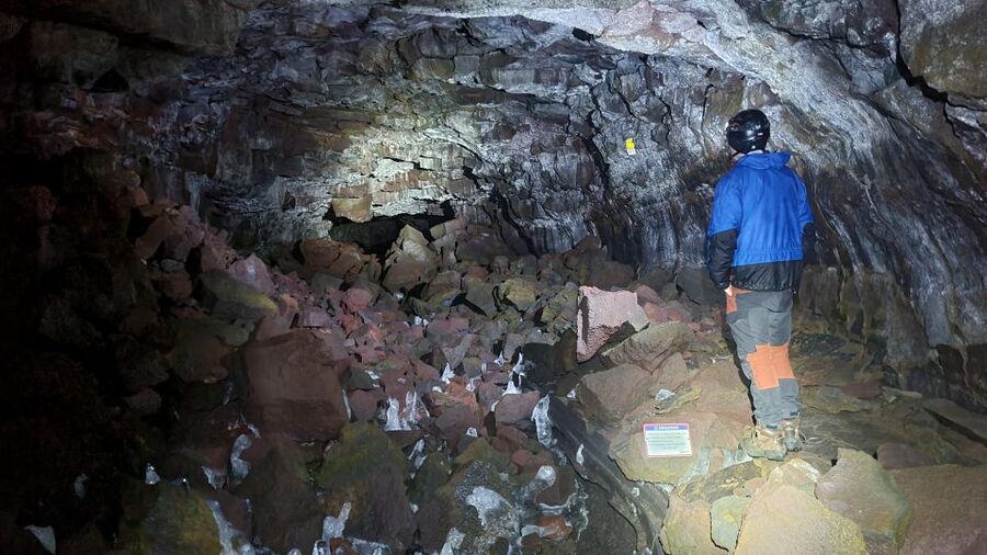 Geological Lava Tunnel Adventure - Arnarker Cave - Helmets, lamps, and the gear you still need