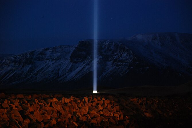 Imagine Peace Tower Tour on Viðey island | John Lennon tribute - Walking across the island in the dark