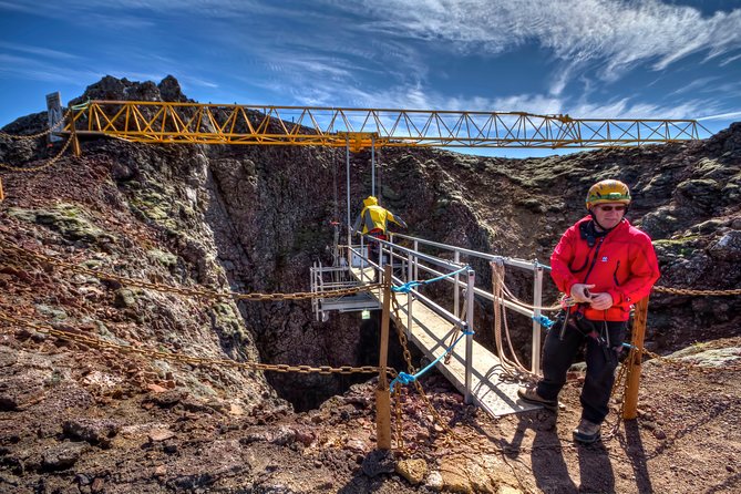 Inside the Volcano: Small-Group Tour and Lava Field Hike - Safety training at the crater rim