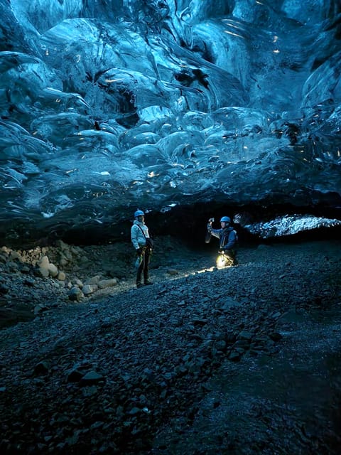 Jökulsárlón: Blue Ice Cave Tour and Glacier Walk - Entering the blue ice cave