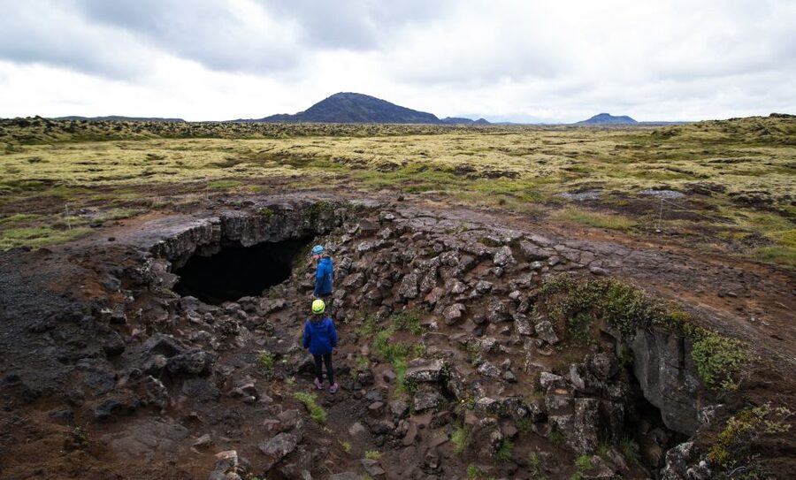 Leidarendi Cave: Lava Tunnel Caving from Reykjavik - Stalactites, drip stalagmites, and old lava