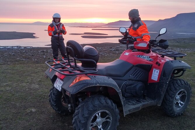 Midnight Sun Adventure on ATV - Riding toward Mosfellsbær and the open country