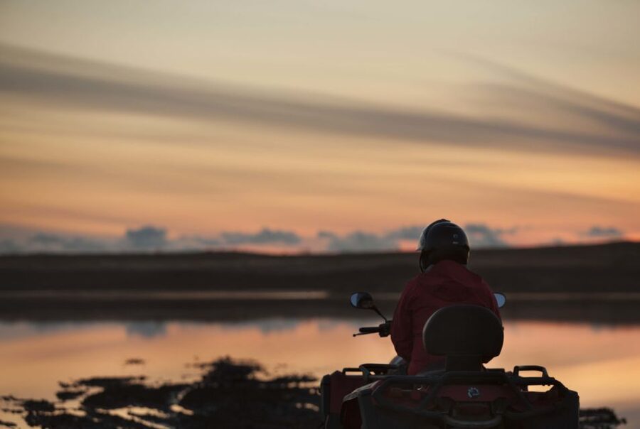 Midnight Sun ATV Tour - The first climb through Hólmsheiði