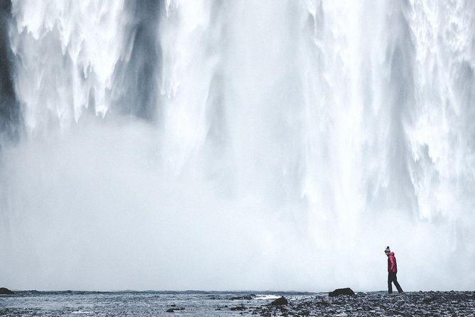 Private South Coast Fire and Ice: Glacier viewpoint & Lava Show - Skogafoss gives you the classic Iceland start