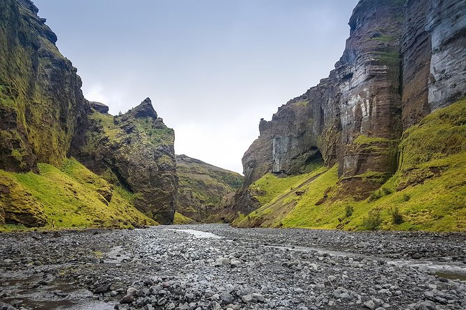 Private Thorsmork Super Jeep Tour - Thorsmork valley: green growth beside black sand