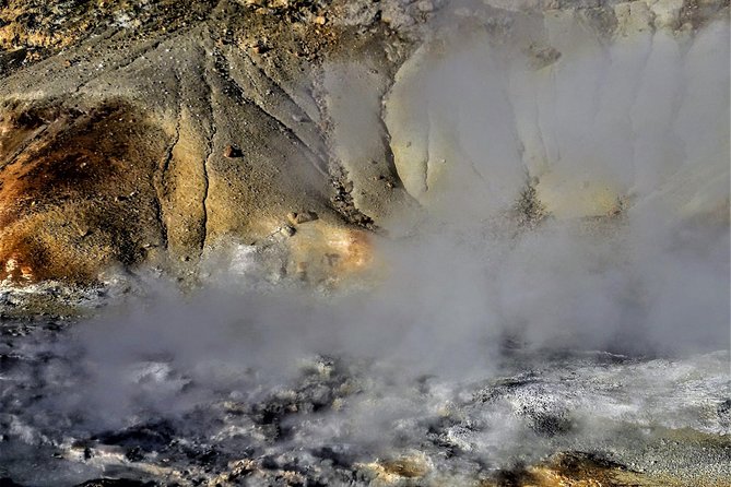Reykjanes peninsula- Geopark and much more. Private tour - Gunnuhver mixes steam, mud, and Icelandic folklore