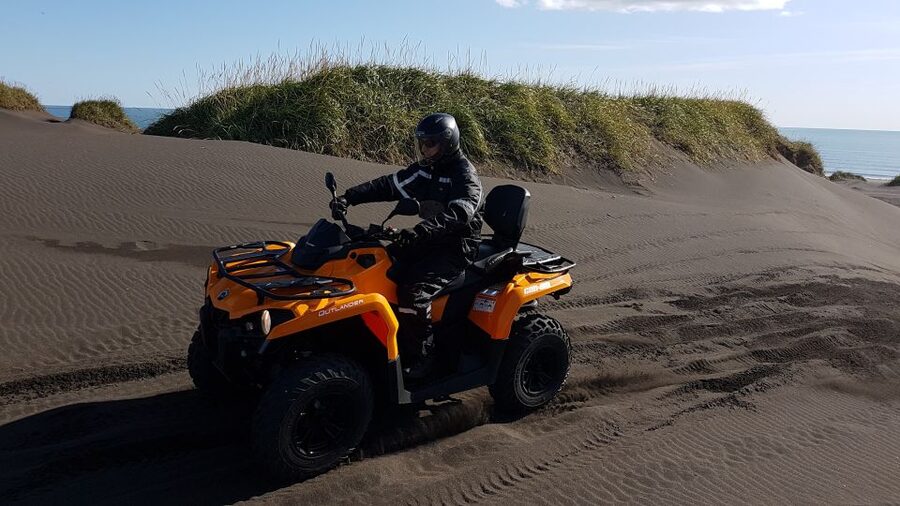 Reykjavík: Black Sand Beach 2-Hour ATV Adventure - Roads, trails, mountain views, and a volcanic tunnel