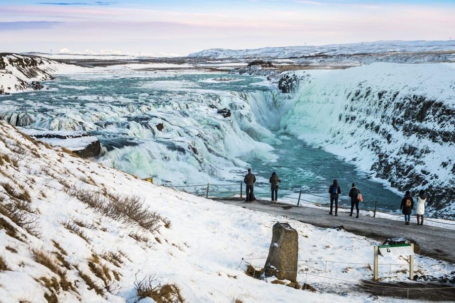 Reykjavík: Golden Circle Afternoon Tour - Gullfoss: the Golden Falls at full volume
