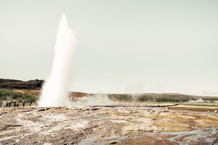 Reykjavík: Golden Circle Minibus Tour & Blue Lagoon Transfer - Geysir and Strokkur: Iceland’s most dependable eruption