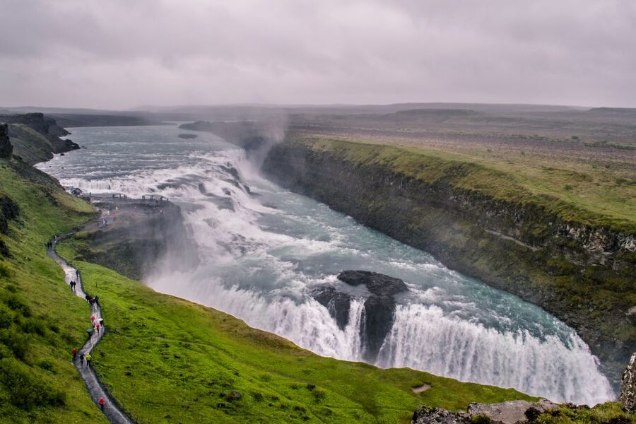 Reykjavik: Golden Circle, Tomato Farm and Kerið Crater Tour - Gullfoss: the day’s most dramatic water