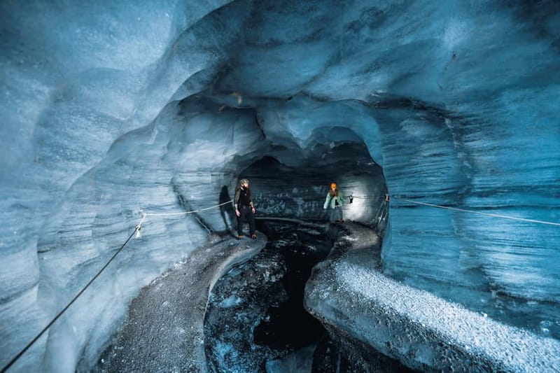 Reykjavik: Katla Ice Cave & South Coast Waterfalls Tour - Inside the Katla ice cave