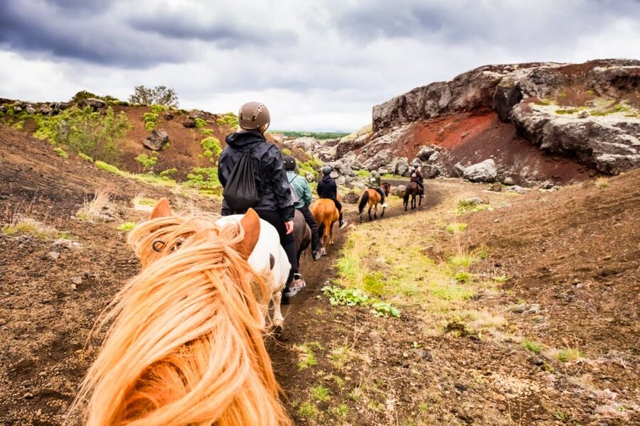 Reykjavik: Red Lava Horse Riding Tour - Riding through Iceland’s red volcanic country