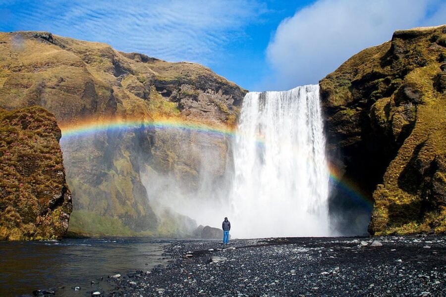 Reykjavik: South Coast, Diamond Beach, and Jökulsárlón Tour - Skógafoss: the powerful waterfall stop