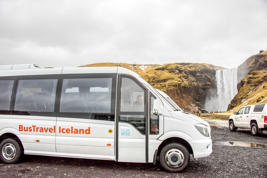 Reykjavik: South Coast Waterfalls & Glacier Small-Group Tour - Sólheimajökull, ice at the edge of the road
