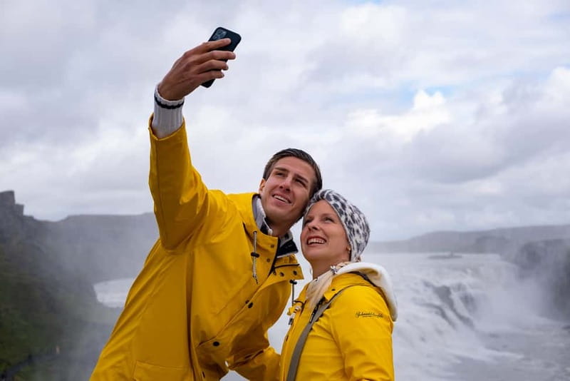 Reykjavik: The Golden Circle Day Tour - Gullfoss, where glacial water drops into a gorge