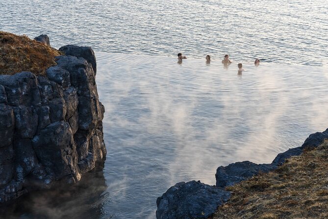 Small-Group Golden Circle, Sky Lagoon with Ticket & Kerid Crater - Sky Lagoon: a warm finish with an ocean view