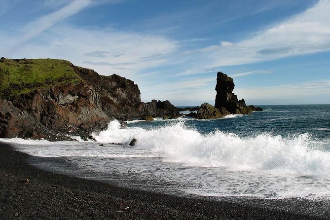 Snaefellsnes National Park and Natural Wonders from Reykjavik - Lóndrangar and Þúfubjarg, volcanic rock above the sea