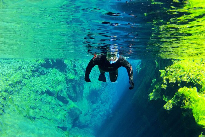 Snorkeling in Silfra & Fly Over Iceland Virtual Experience - Self-drive - Dry suits, cold water, and what to wear