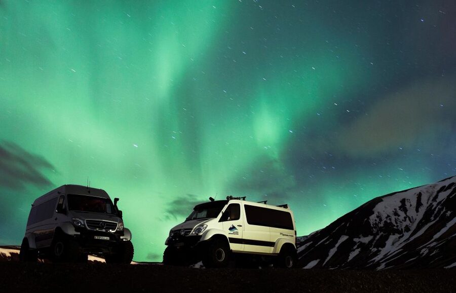 South Coast, Glacier Hike and Northern Lights Winter Tour - Skógafoss and its 527-step viewpoint