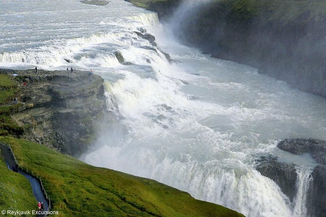 The Golden Circle Guided Bus Tour from Reykjavik - Gullfoss rewards the walk to the gorge
